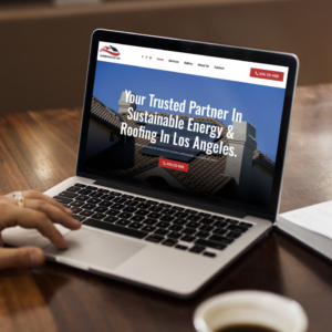 Roofing and solar energy company website design in Los Angeles by Web Experts Marketing