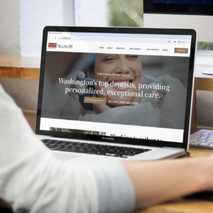 Dental clinic website design for a Washington dentist created by Web Experts Marketing