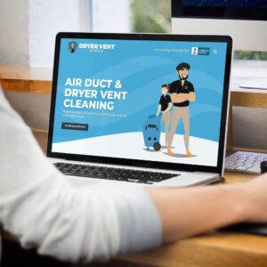 Air duct and dryer vent cleaning website design for Dryer Vent Kings created by Web Experts Marketing