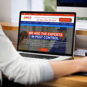 Pest control company website design for AMCO Pest Control created by Web Experts Marketing