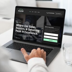 Auto repair and detailing website design for Everest Auto Group created by Web Experts Marketing