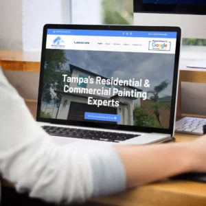 Painting contractor website design for Tampa residential and commercial painters by Web Experts Marketing